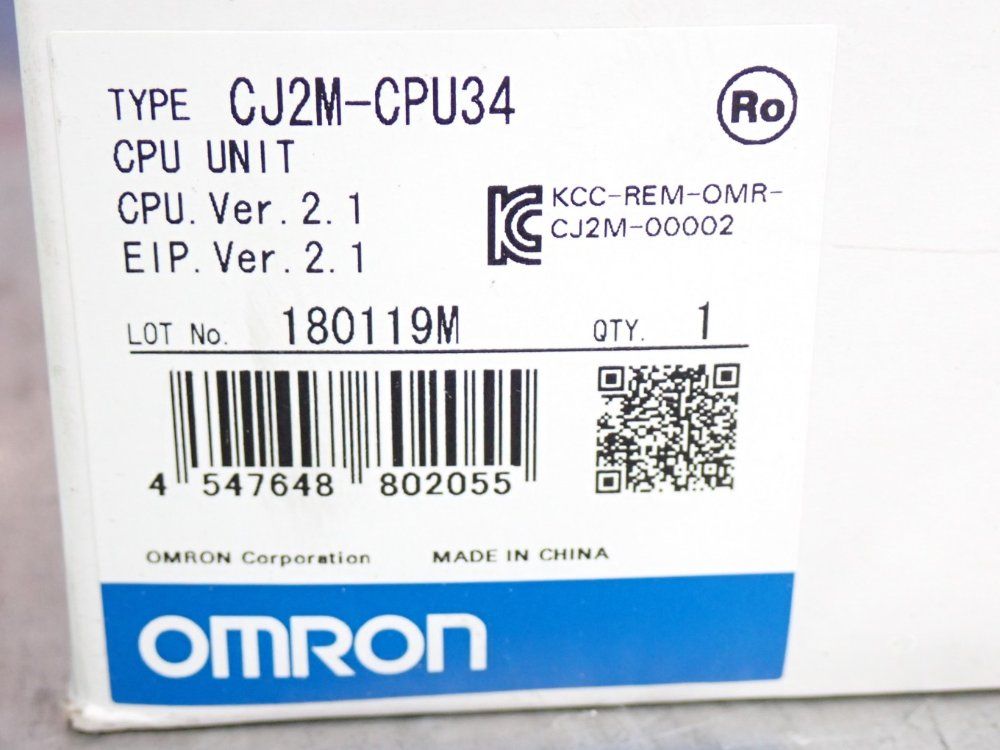 Omron Cj2 Series Programmable Logic Controller Cpu Unit