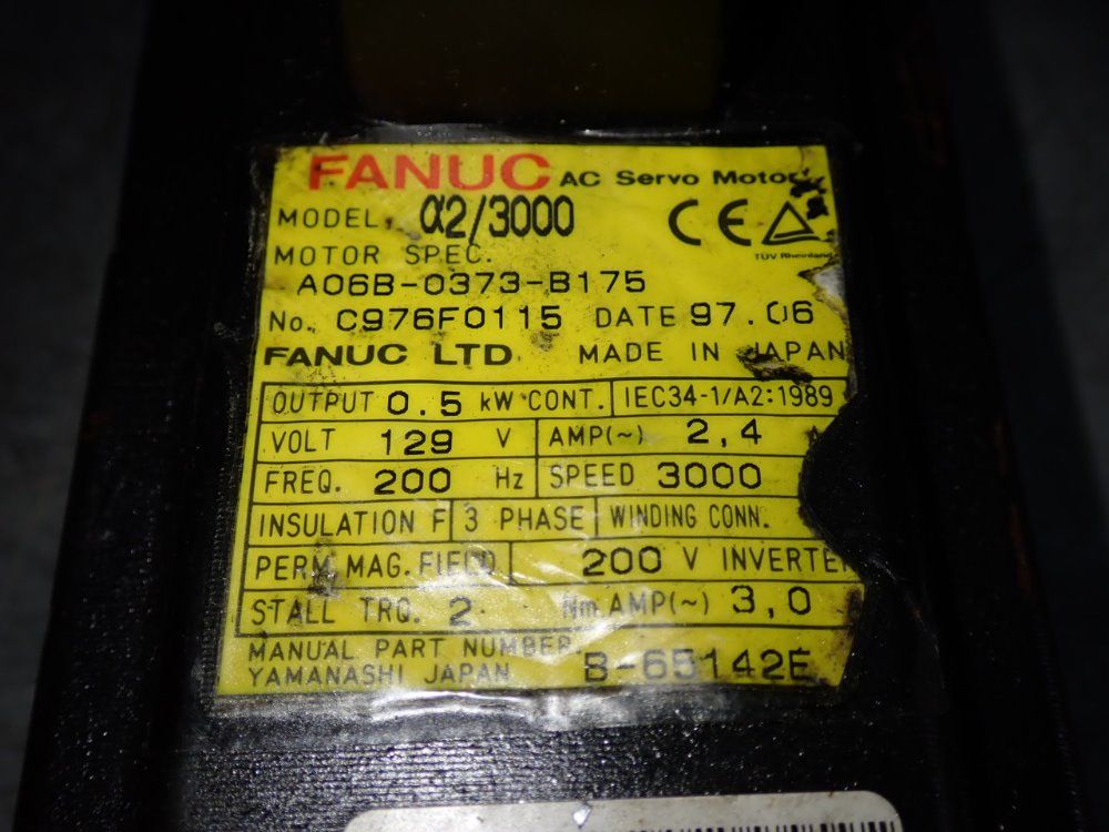 Fanuc 0.5 Kw Servo Motor - A06b-0373-b175
