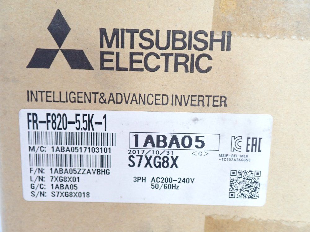 Mitsubishi Electric Advanced Frequency Inverter Unit - Fr-f820-5.5k-1