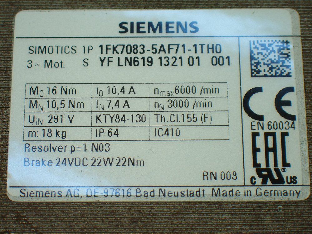 Siemens Ac Servo Motor