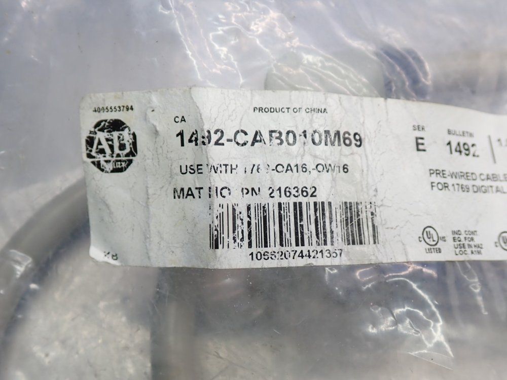 Allen Bradley Digital Cable Connection
