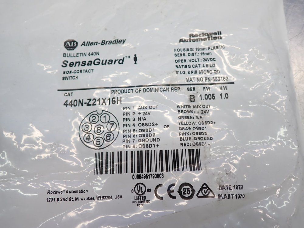 Allen Bradley Sensaguard Safety Interlock Switch