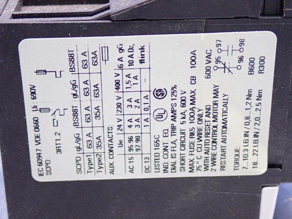 Siemens Overload Relay Unit