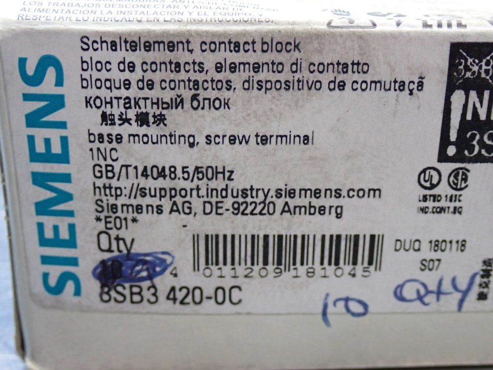 Siemens Contact Block