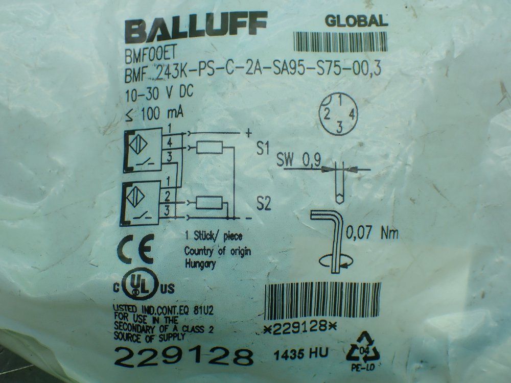 Balluff Cylinder Proximity Sensor