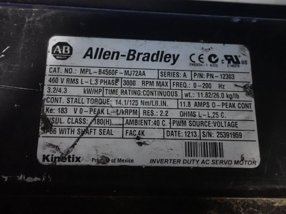 Allen Bradley Servo Motor