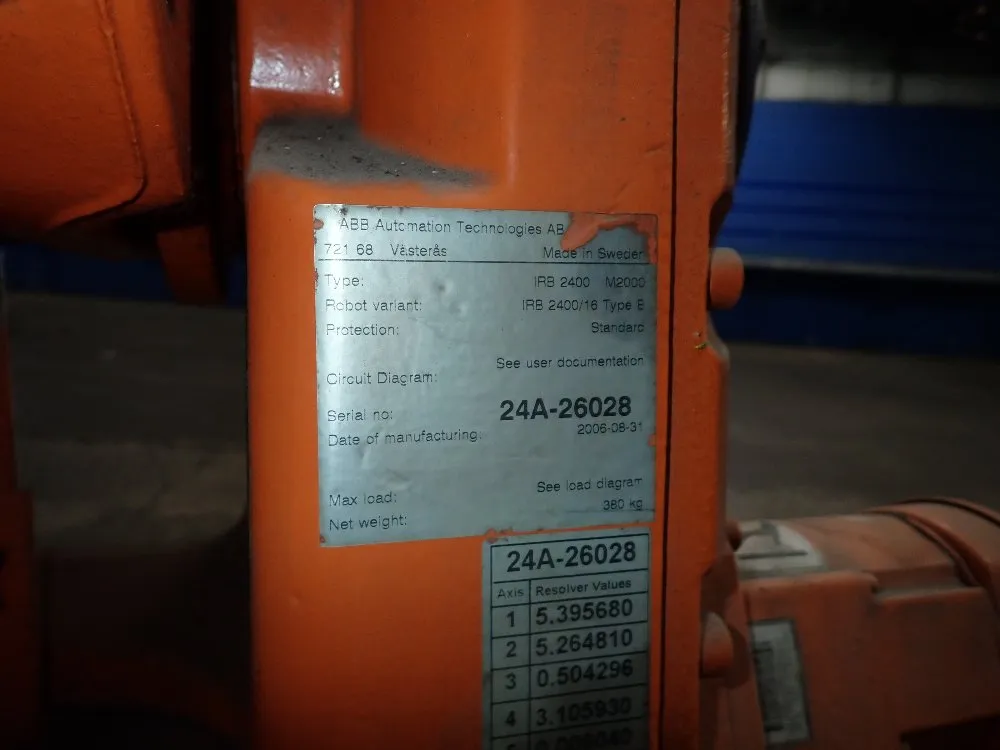 Abb 2006 Abb Irb2400 M2000 Robot