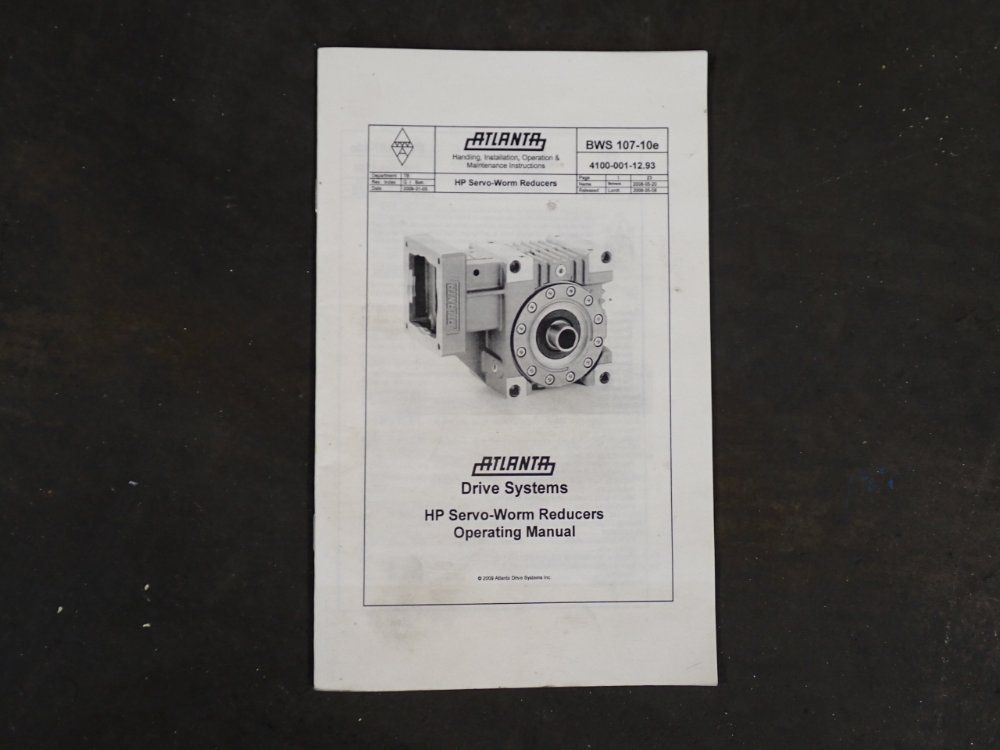 Atlanta 4.03 Kw Hp Servo Worm Reducer - 58 45 439