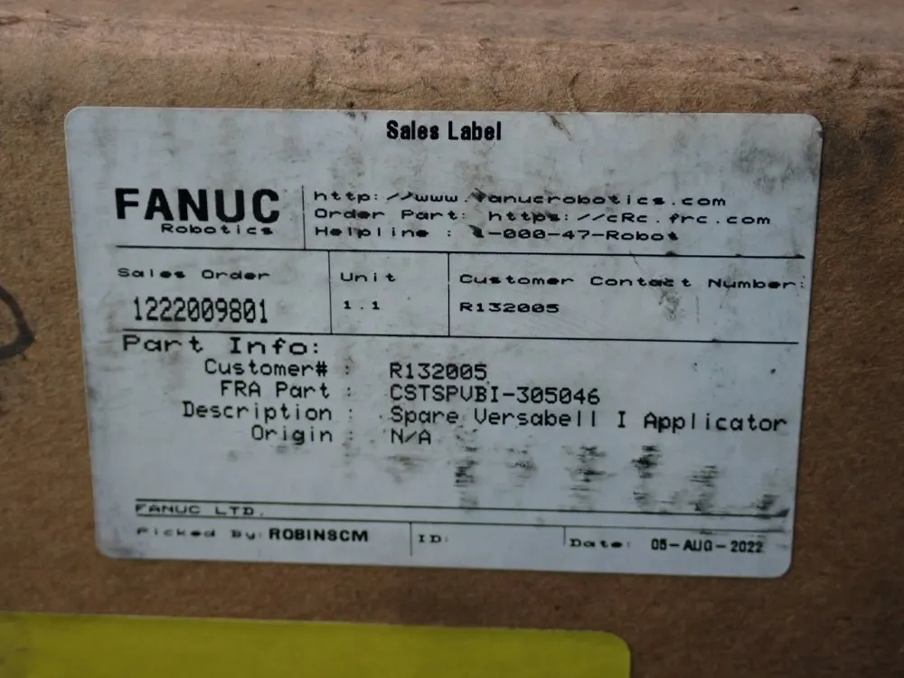 Fanuc Robotics Spare Versabell I Applicator