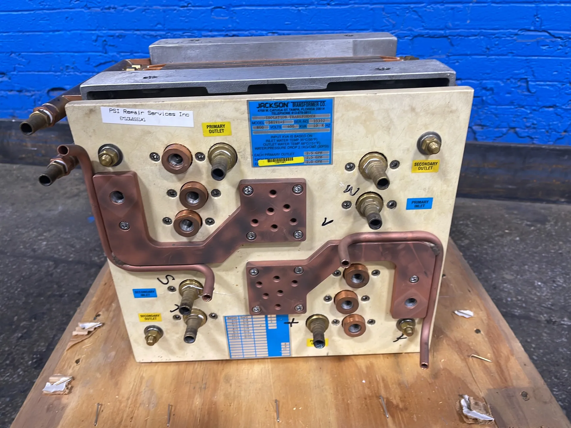 Jackson Transformer Co. Isolation Transformer - 581v1-1