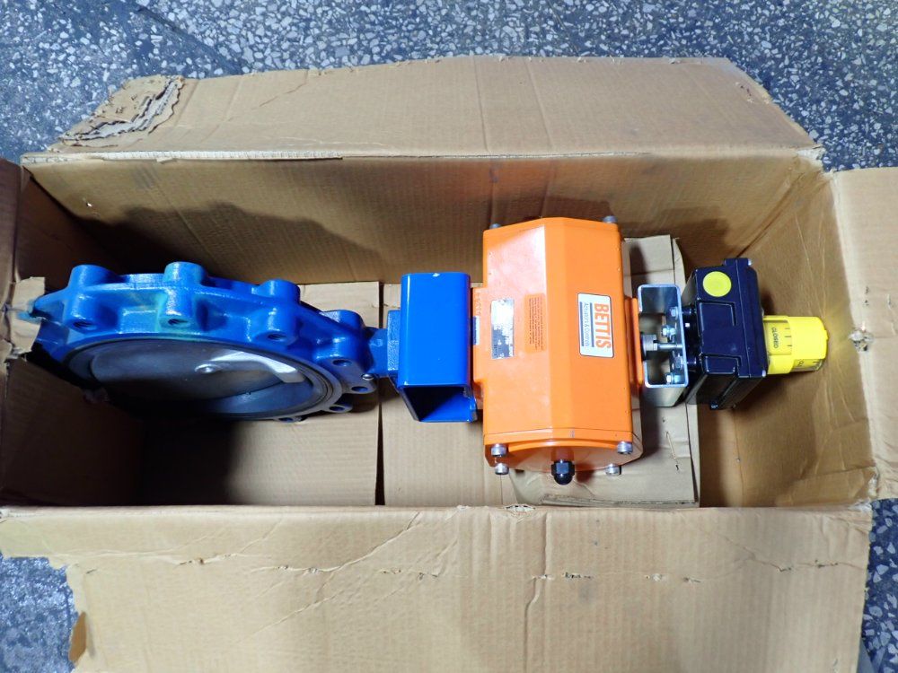 Bettis Actuators And Controls 120 Psig Pneumatic Butterfly Valve Assembly - Dd0350.b2a00k.27k0