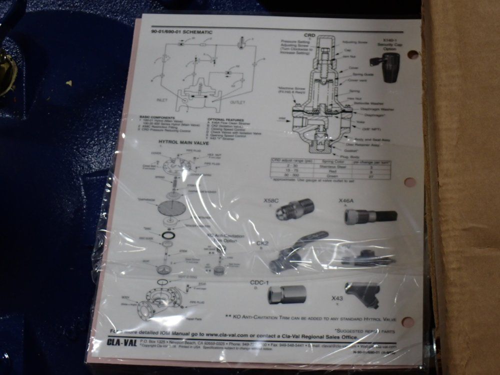 Cla-val Co. Pressure Reducing Valve - 90-01bsy
