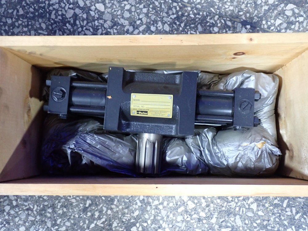 Parker 3000 Psi Hydraulic Rack And Pinion Rotary Actuator - Htr30-0908c-ae12v-c