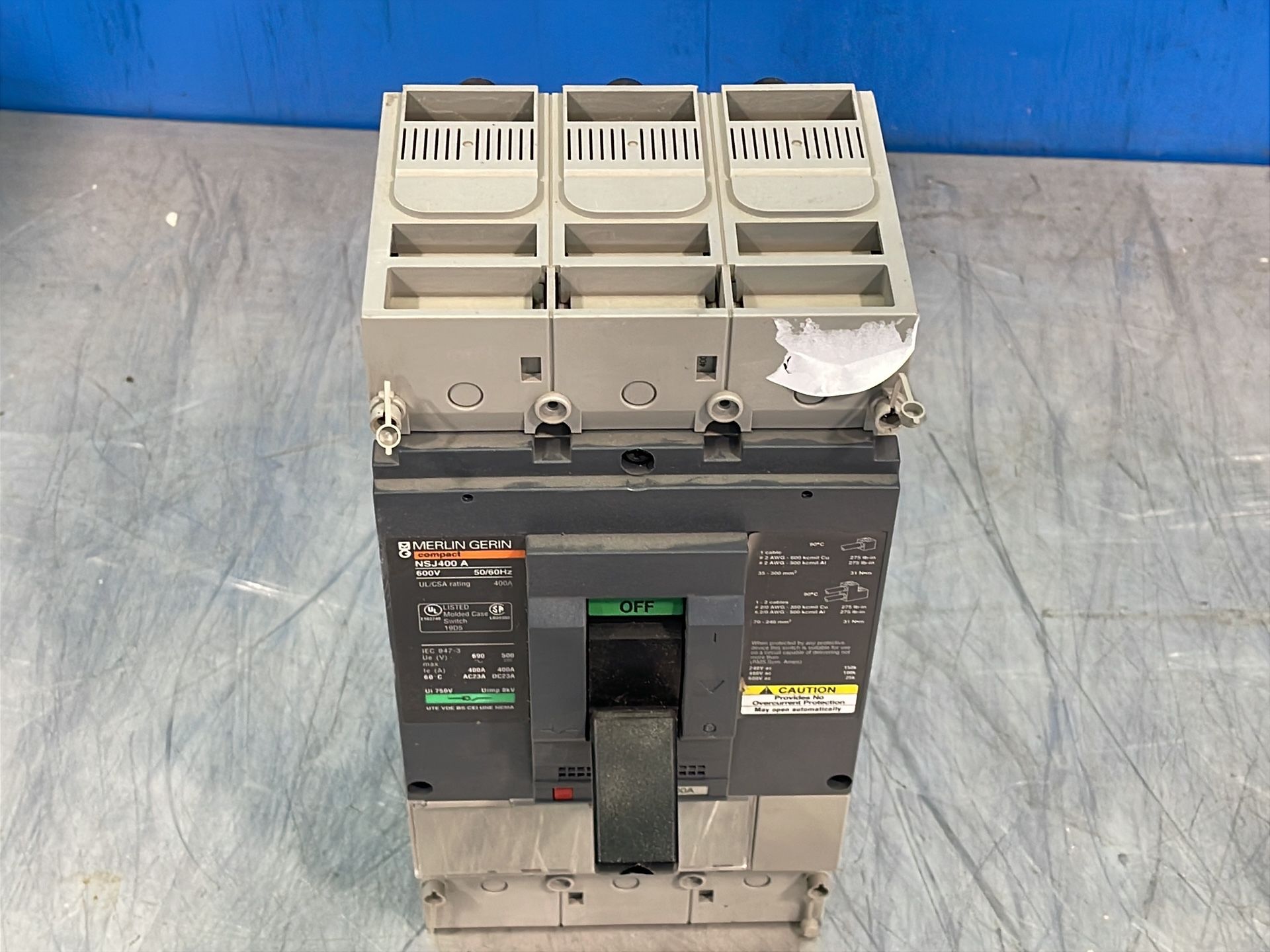 Merlin Gerin 400 A Molded Case Circuit Breaker - Nsj400 A