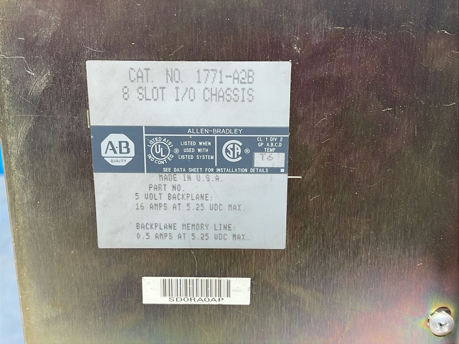 Allen-bradley 8 Slot I/o Chassis - 1771-a2b