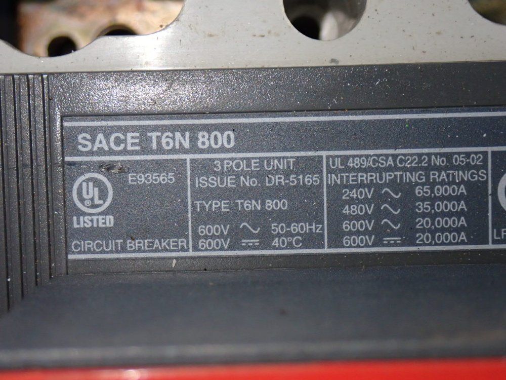 Abb Circuit Breaker - Sace T6n 800