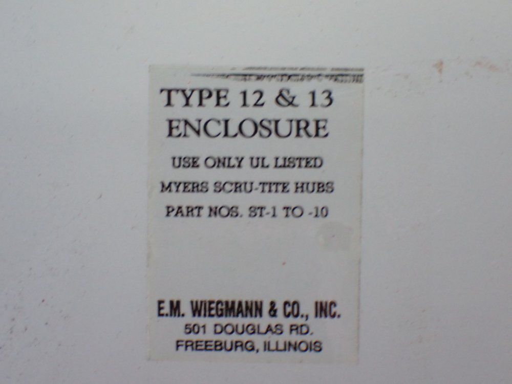 E.m.wiegmann Industrial Enclosure - St-1