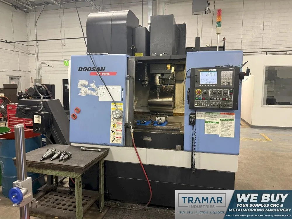 Doosan 36.2" X 17.7" Table Cnc Vmc - Mv-3016l