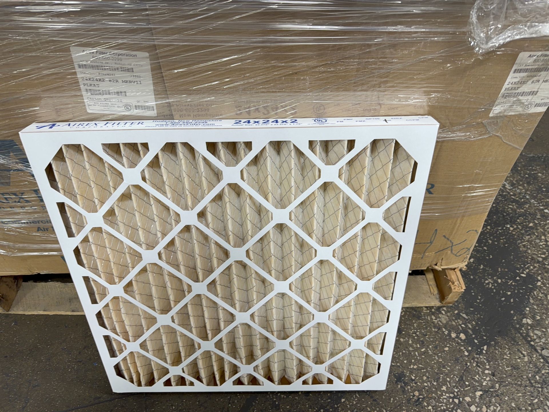 Airex Filter Corporation 24” X 24” X 2” Air Filters