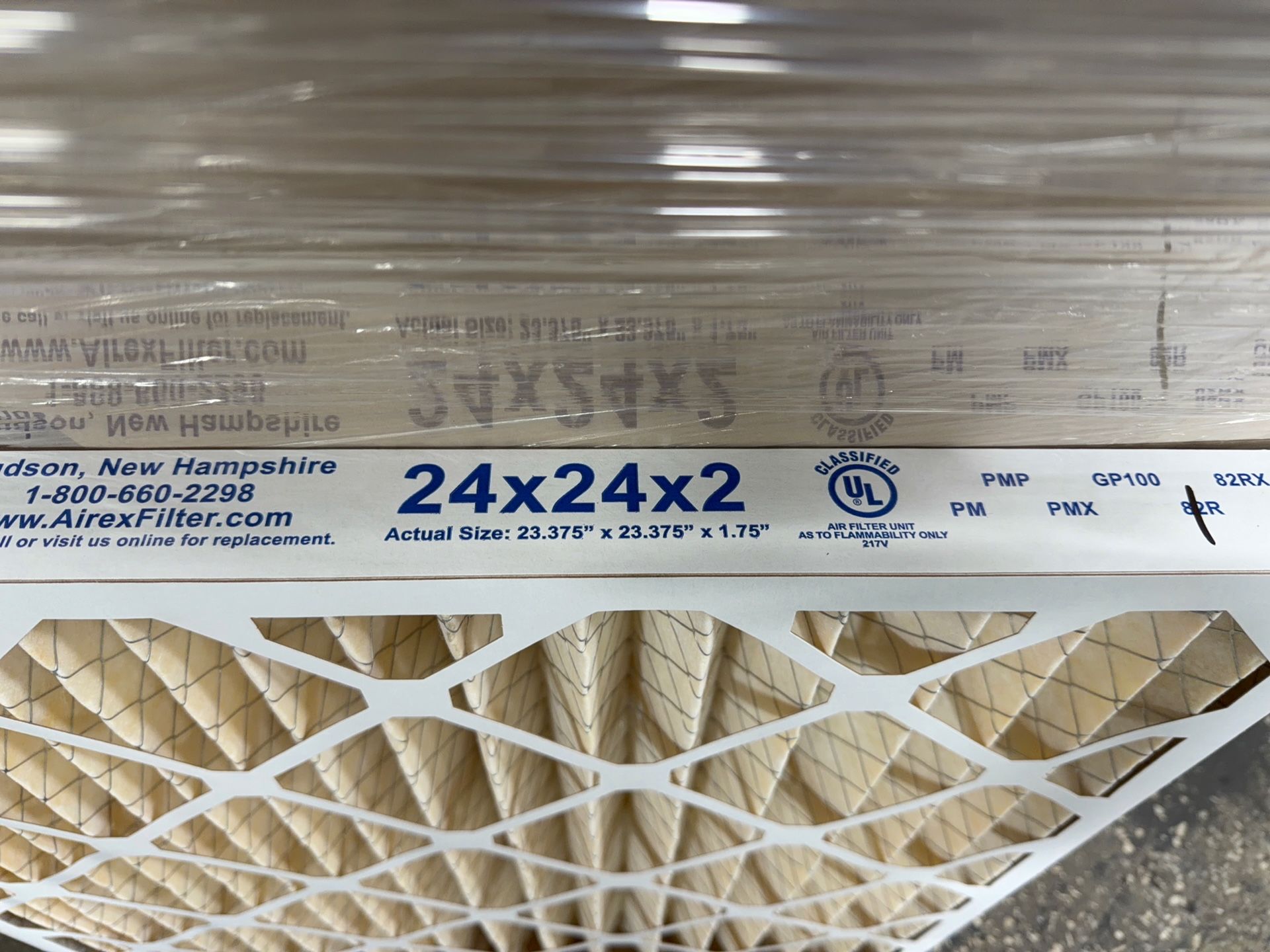 Airex Filter Corporation 24” X 24” X 2” Air Filters