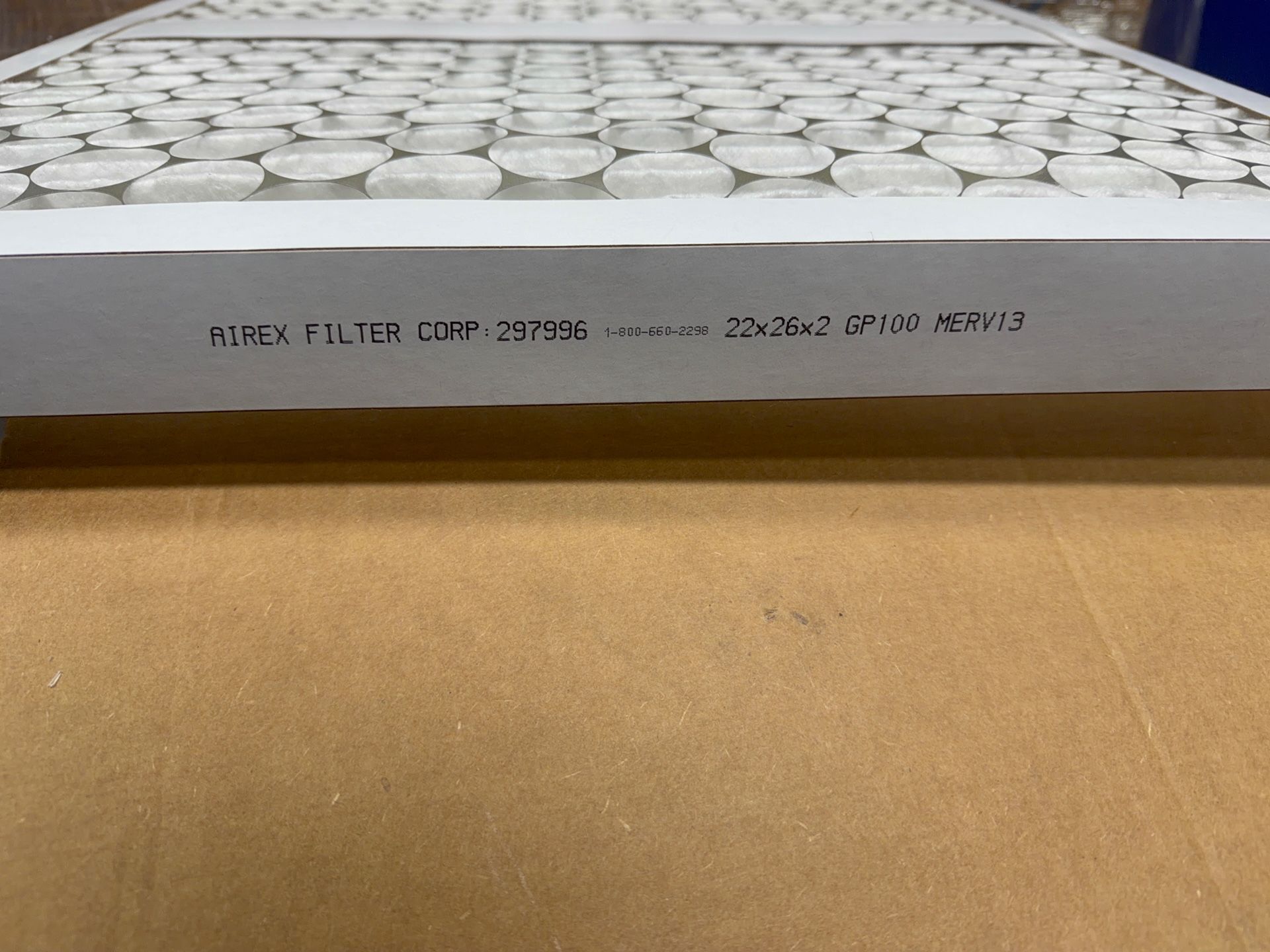 Airex Filter Corporation 22” X 26” X 2” Air Filters - 2003327