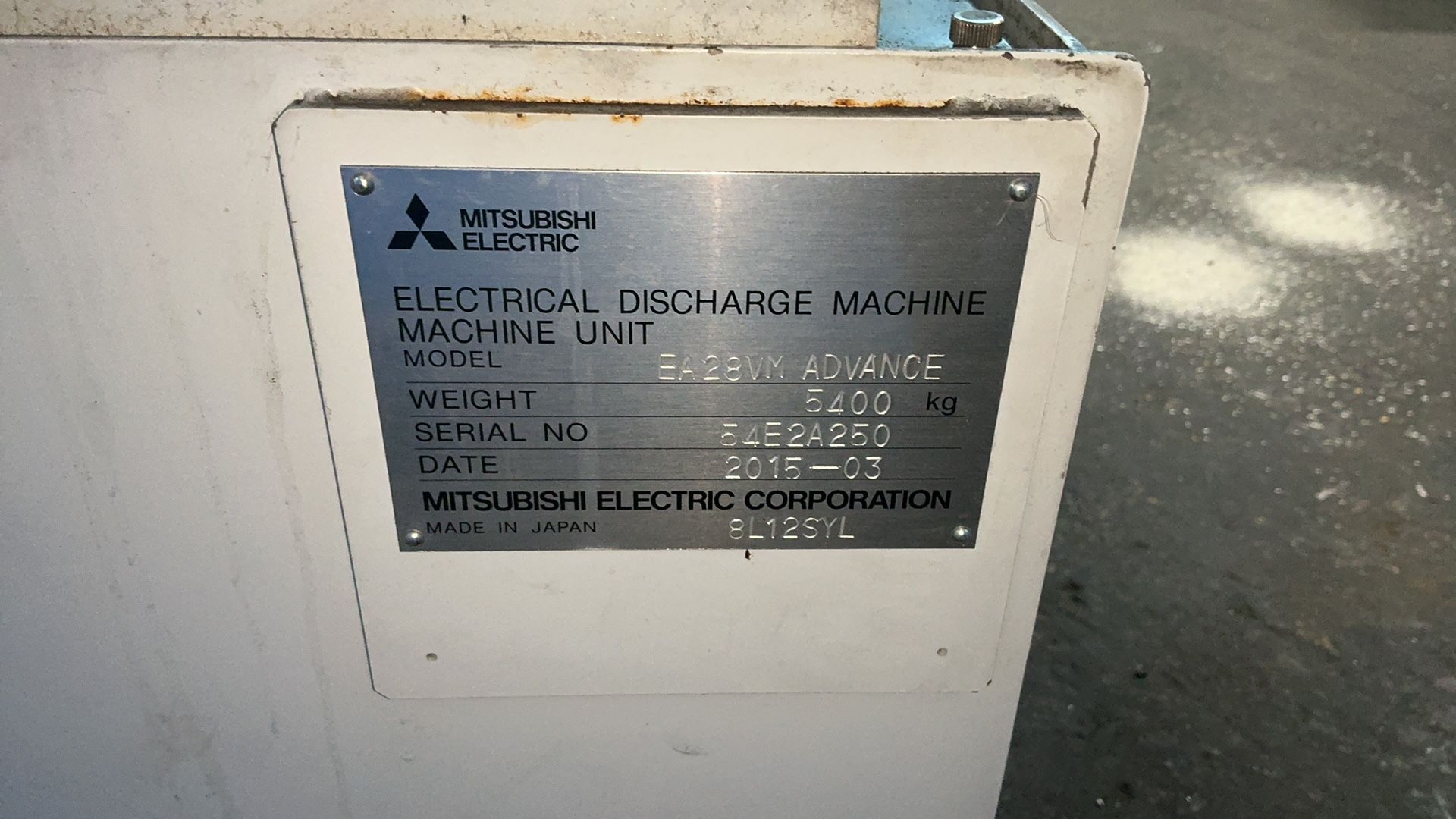 Mitsubishi Electric 23” X 33” Sinker Edm - Ea28vm Advance