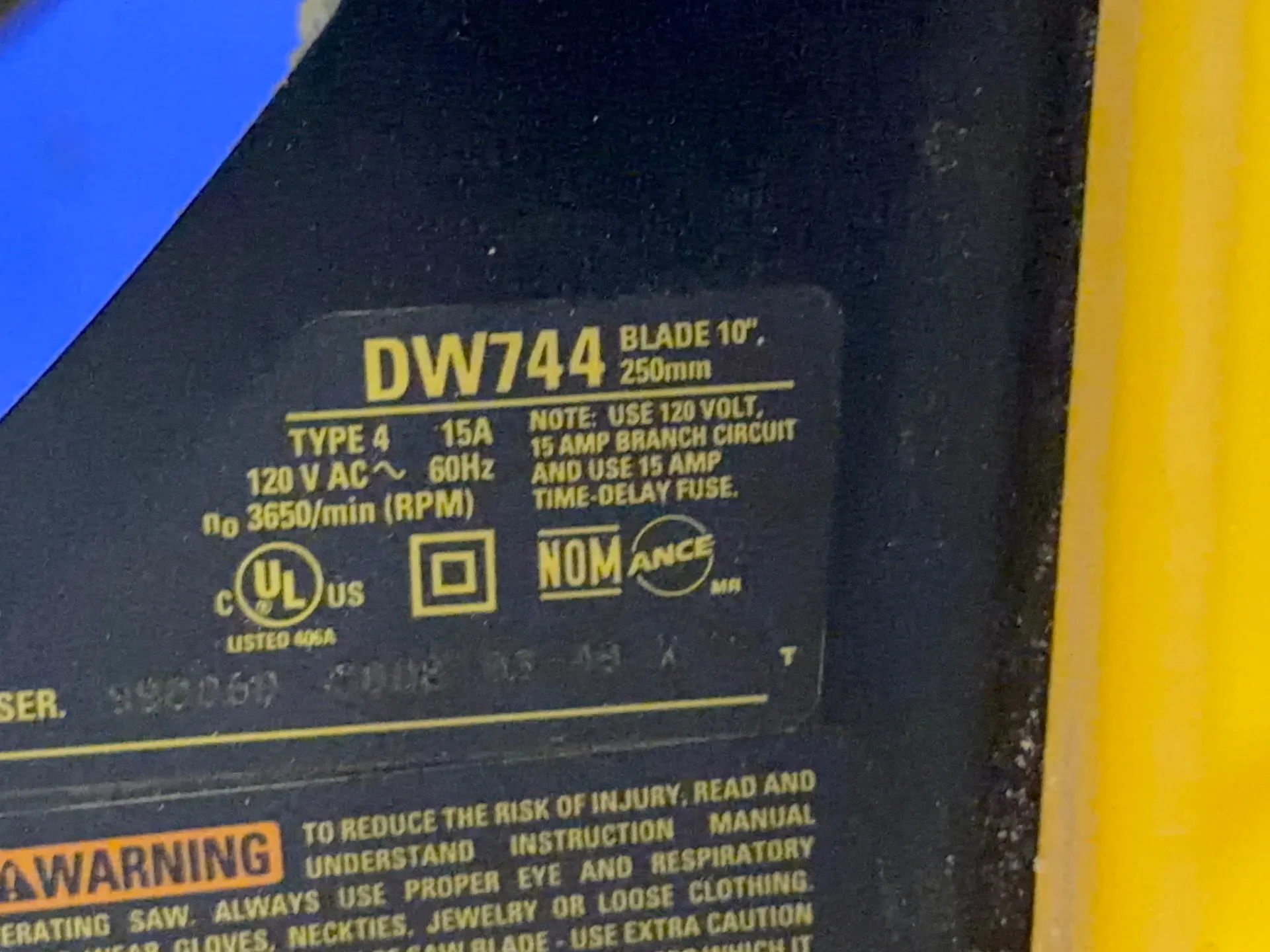 Dewalt 10" Table Saw - Dw744