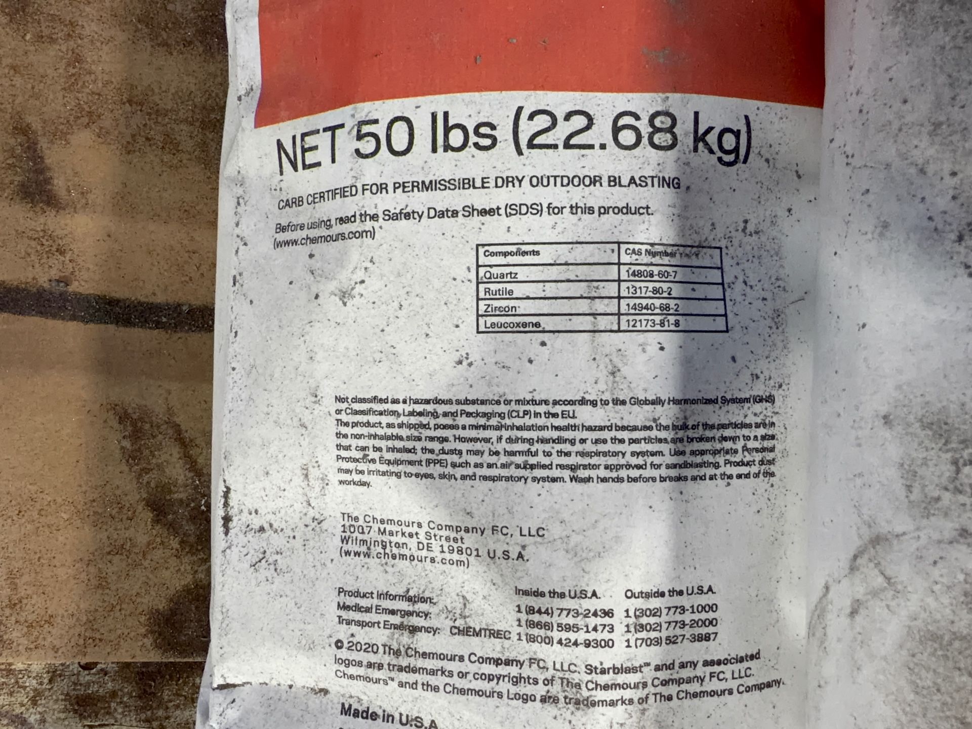 Starblast Chemours 50 Lbs Blasting Abrasives