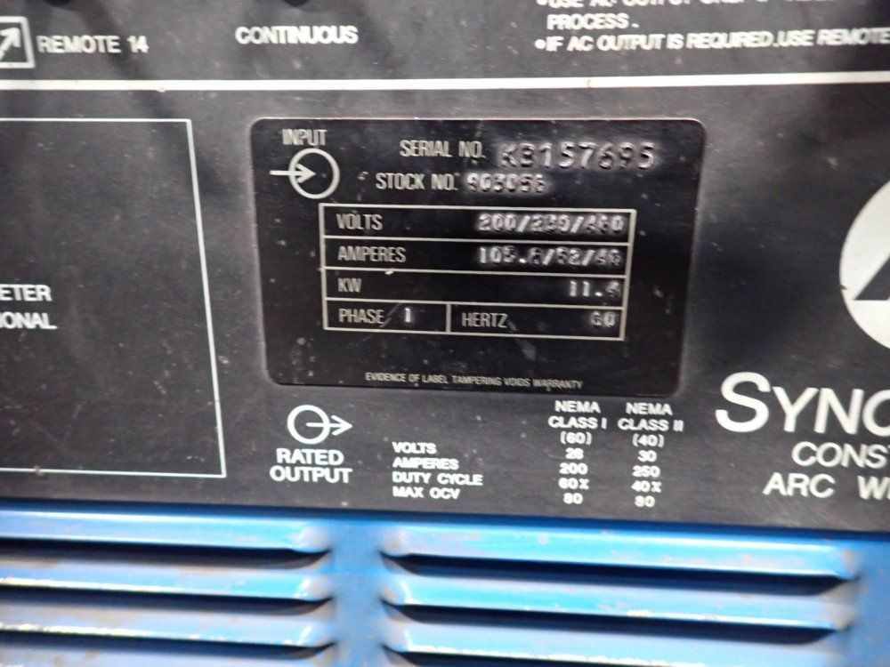 Miller 200 A Welder - Syncrowave 250