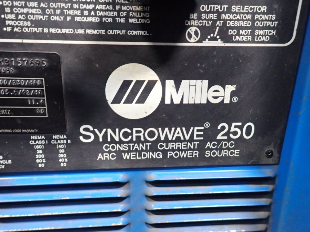 Miller 200 A Welder - Syncrowave 250
