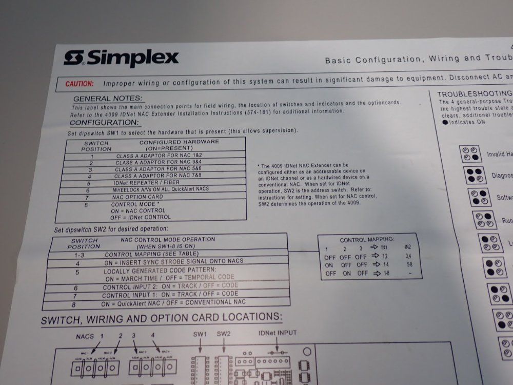 Simplex Idnet Nac Extender - 4009 | HGR*24