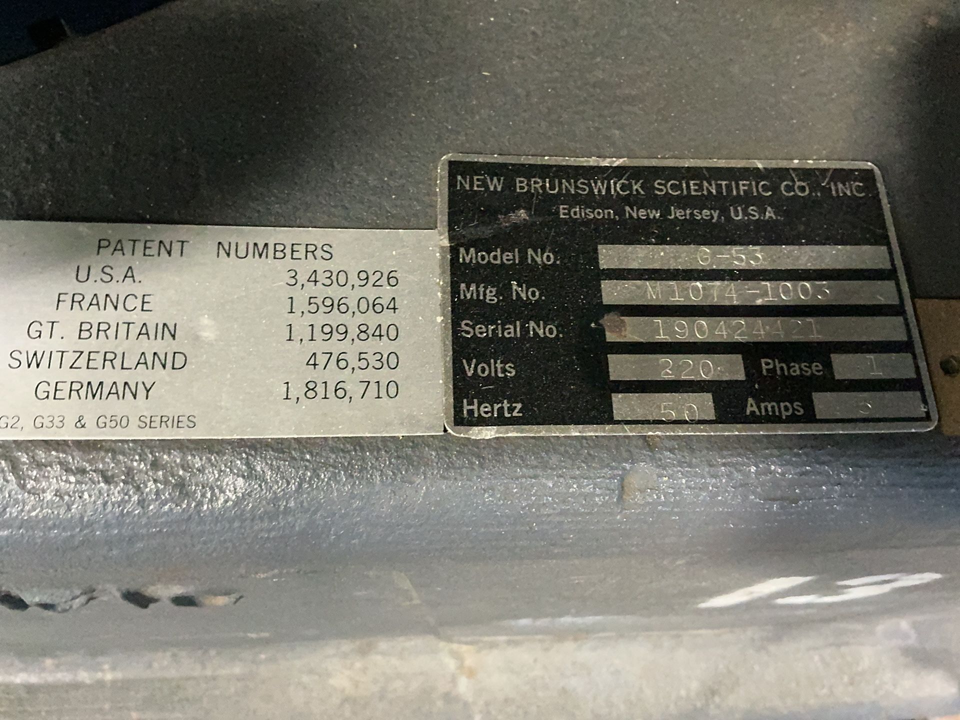 New Brunswick Scientific 3 @ 34” X 48” Orbital Shaker - G-53