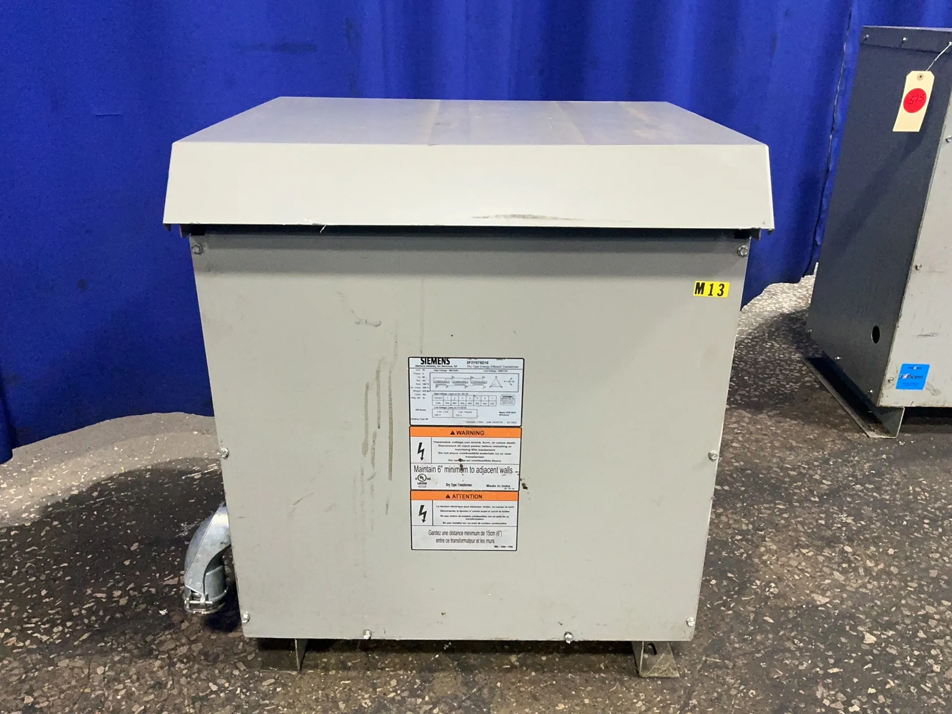 Siemens 75 Kva Transformer - 3f3y075d16