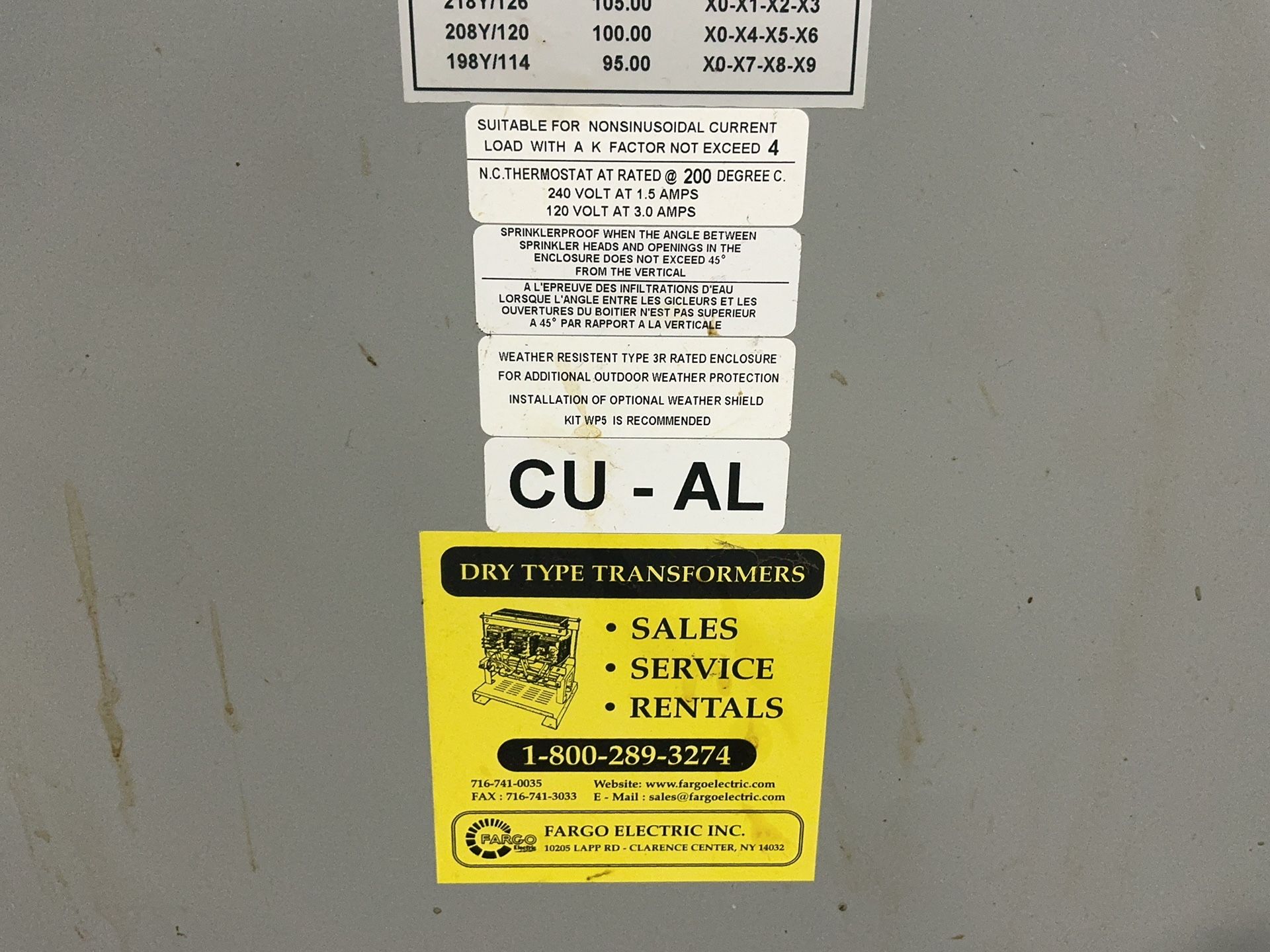 Fargo 27 Kva Transformer - Da27xm/fe