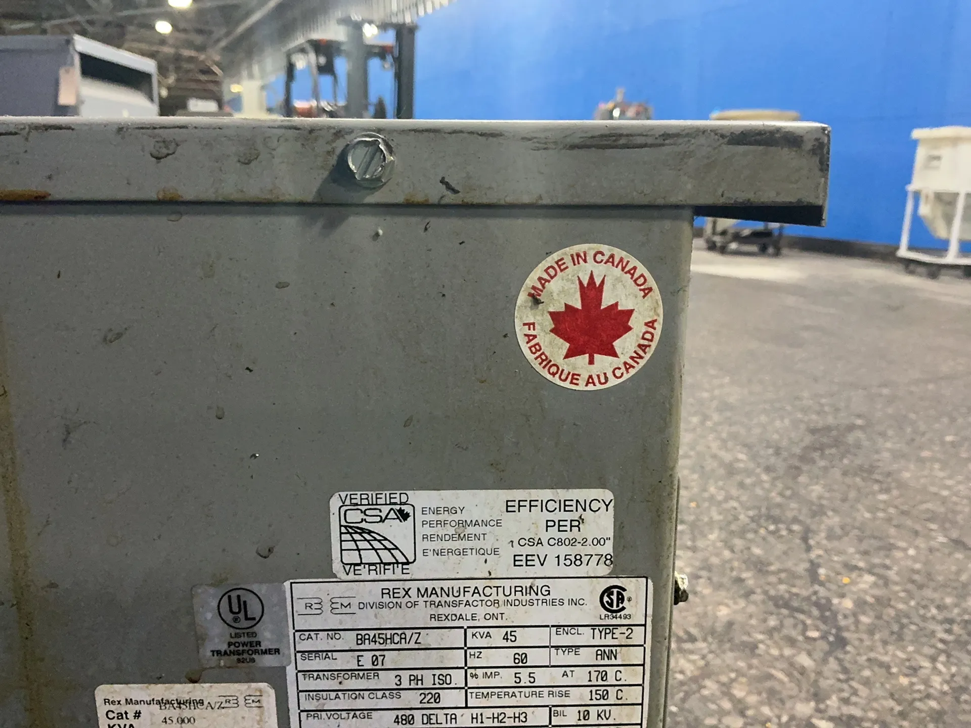 Rex Power Magnetics 45 Kva Transformer - Ba45hca/z