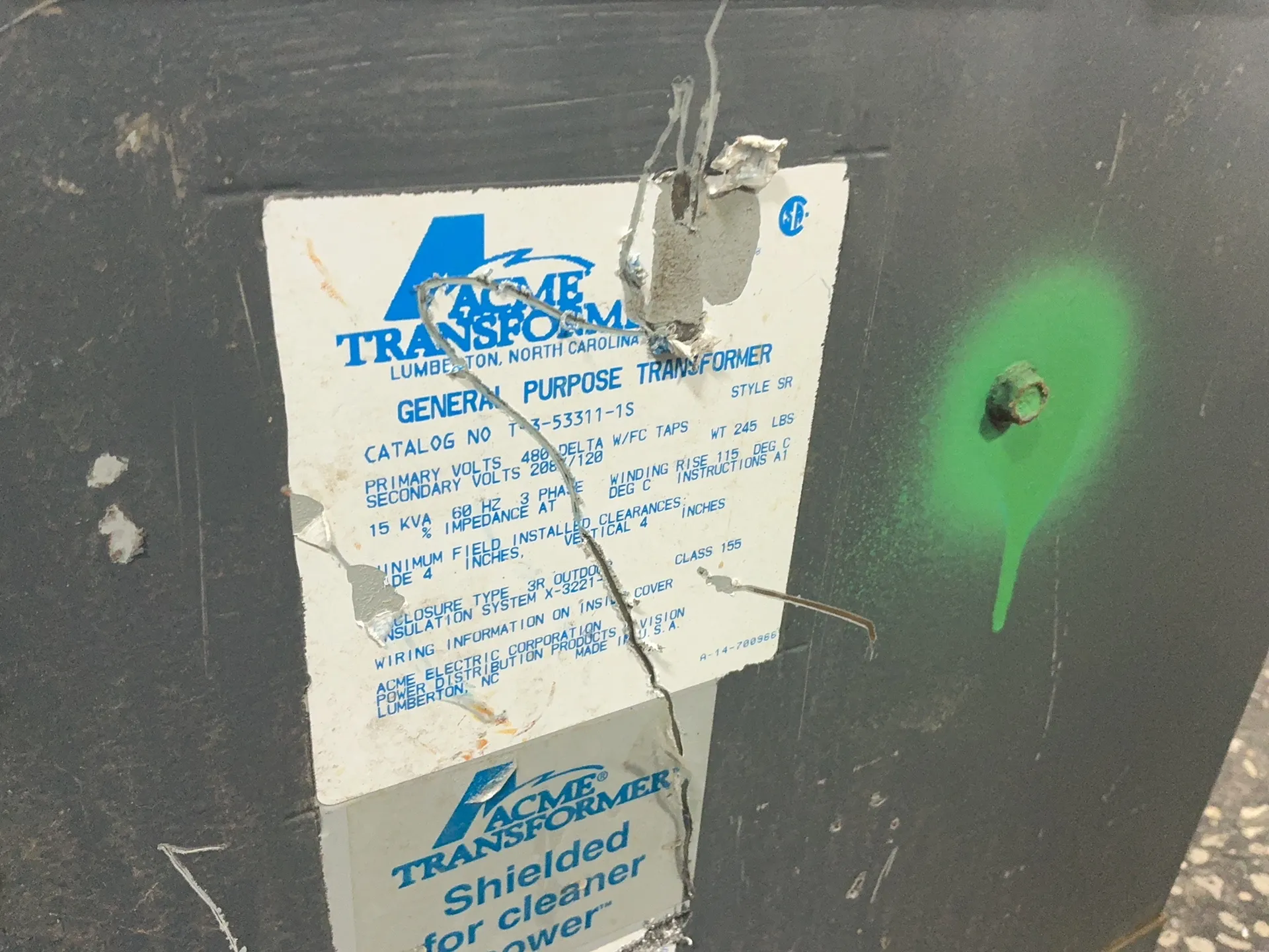 Acme 15 Kva Transformer - T-3-533311-1s