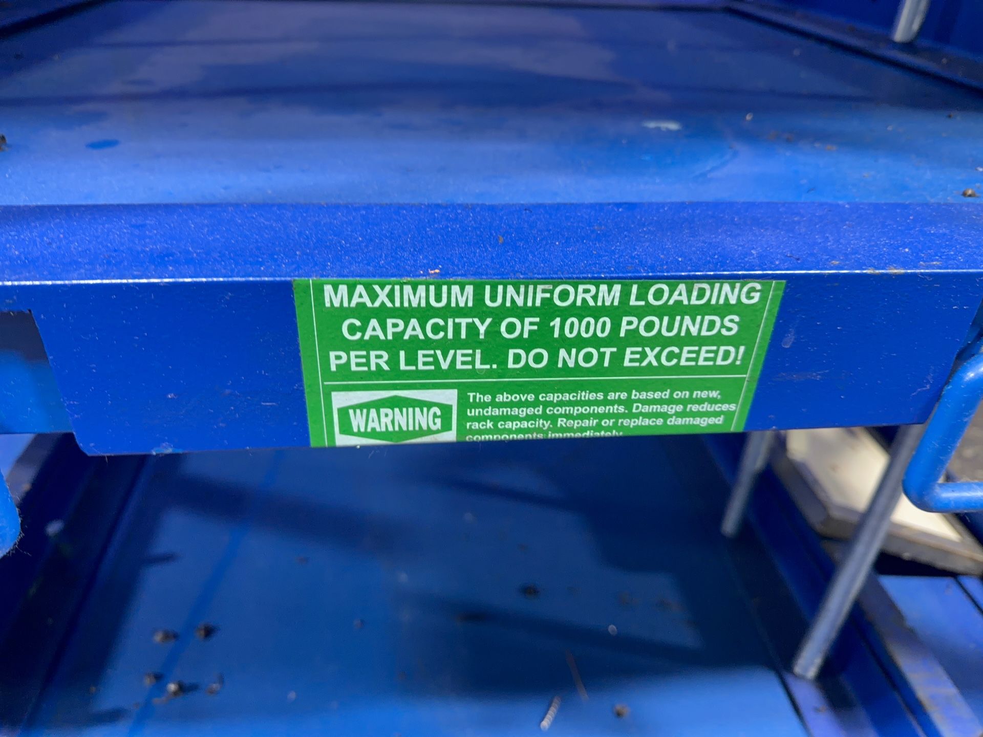1000 Lbs Per Shelf Die Rack