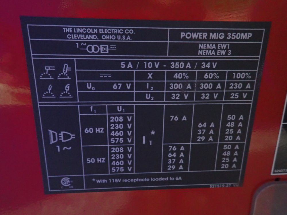 Lincoln Electric 350 A Welder - Power Mig 350mp
