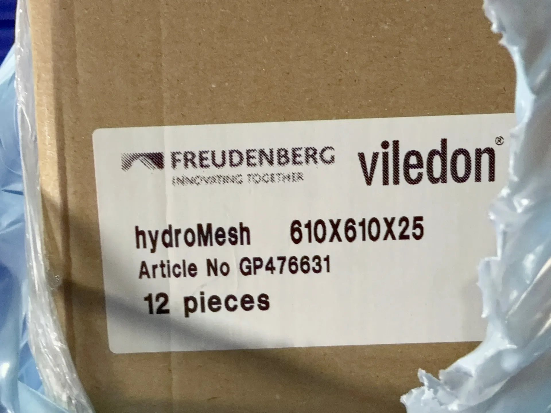 Freudenberg 24” X 24” X 1” Air Filters - Hydromesh