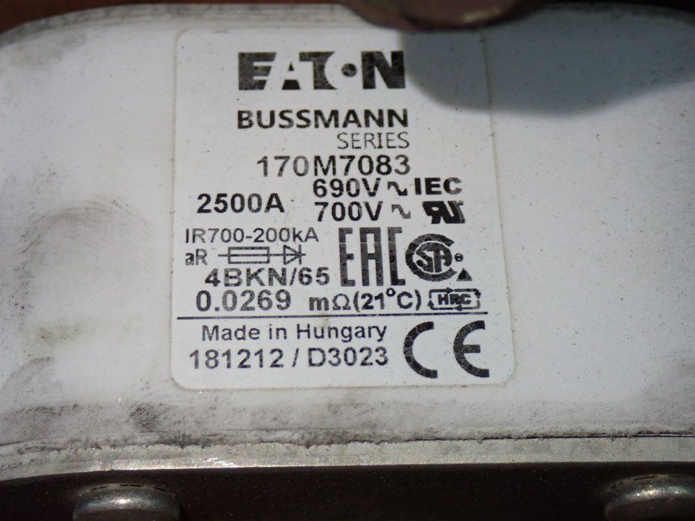 Eaton Bussmann Square Body Fuse With Copper Lugs - 170m7083