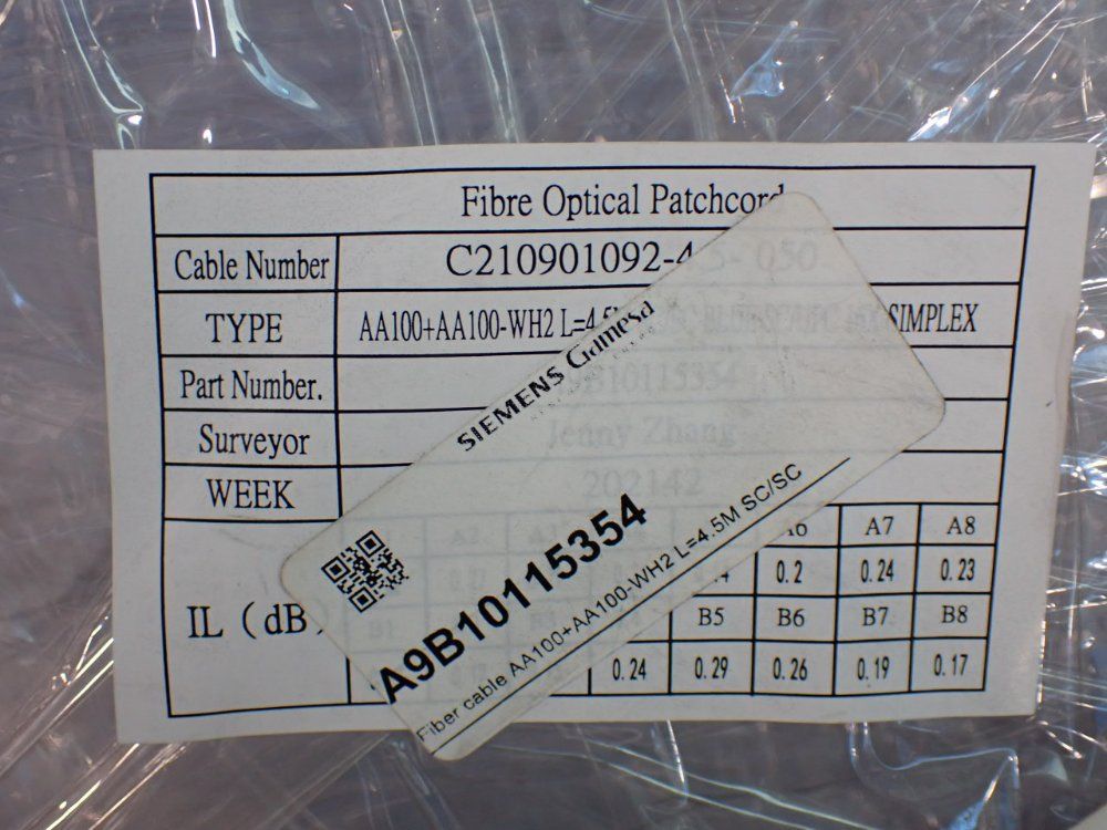 A9b10115354 Fiber Optic Patchcords - C210901092-4.5-042