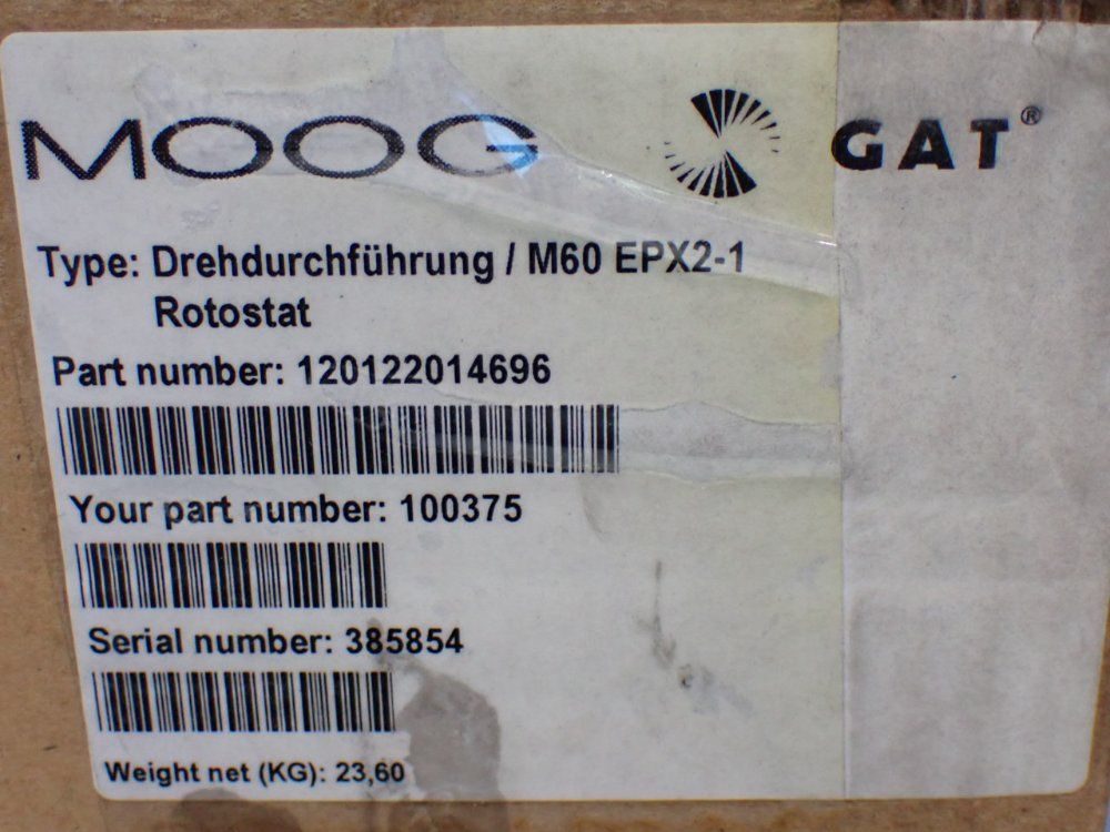 Moog Gat M60 Epx2-1 Gat Rotary Union - 120122014696