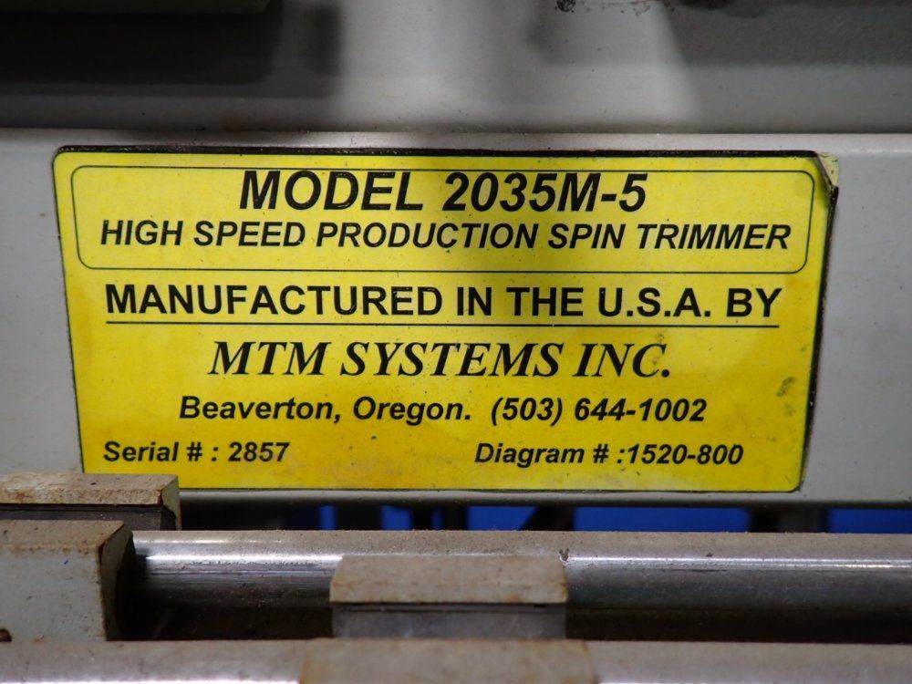 Mtm High-speed Production Spin Trimmer - 2035m-5