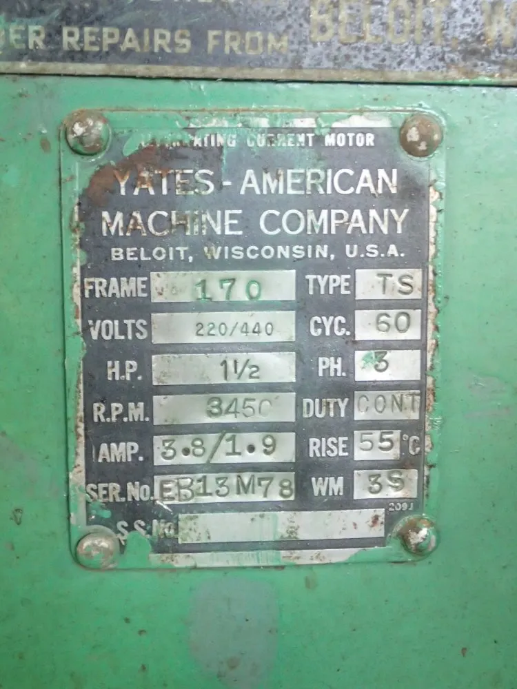 Yates American Machine Company 9'' Table Saw - B-2324