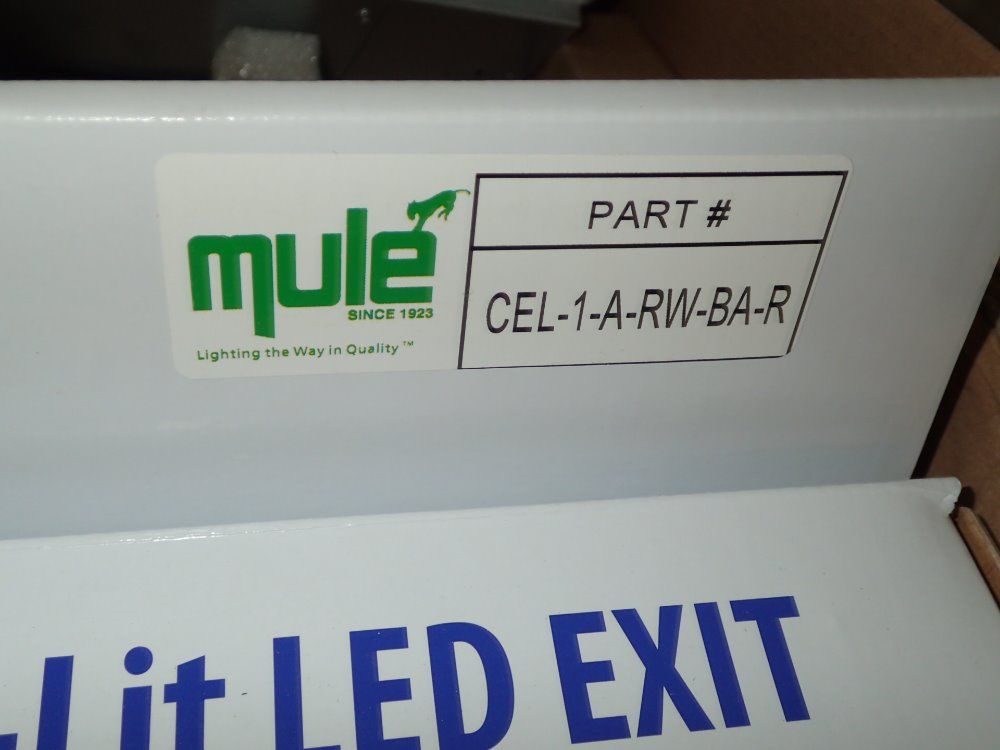 Mule Exit Signs - Cel-1-a-rw-ba-r