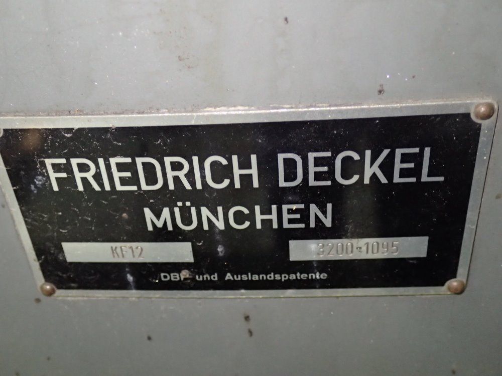 Deckel Pantograph Machine - Kf12