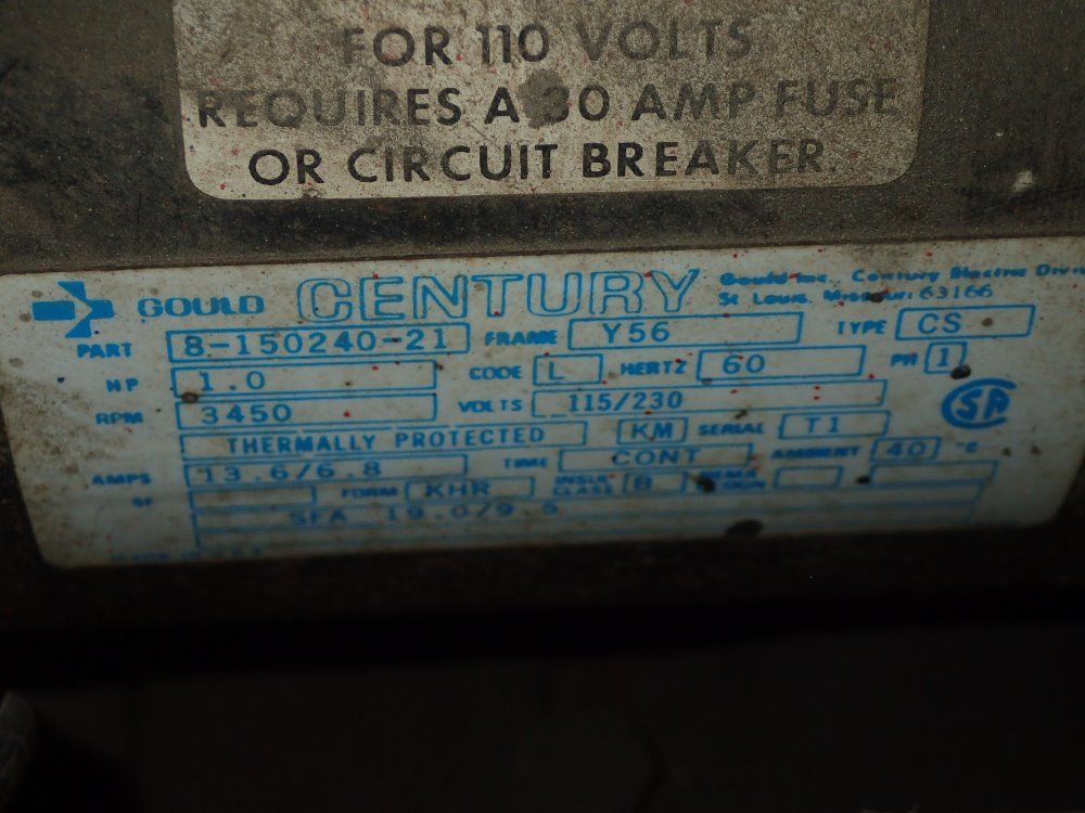 Sanborn Mfg Co 1 Hp Portable Air Compressor