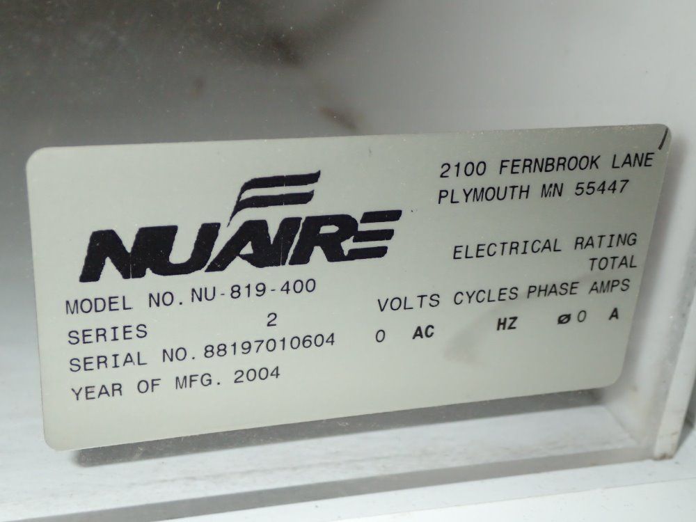 Nuaire 21'' X 47'' X 19'' Id Plastic Enclosure - Nu-819-400