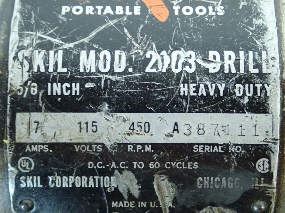 Skil Portable Drill W/ Bux Magnetic Base - 2103 Drill