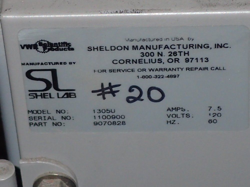 Sheldon Manufacturing Electric Oven